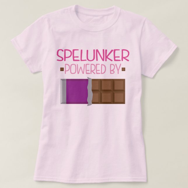 Camiseta Regalo del chocolate del Spelunker para ella (Diseño del anverso)