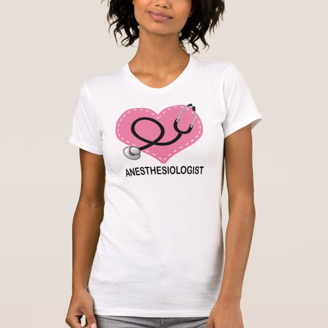 Camiseta Regalo del corazón del Anesthesiologist (Anverso)