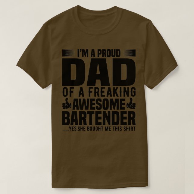 Camiseta Regalo del día de BARDENDER DAD Fatherx27 (Diseño del anverso)