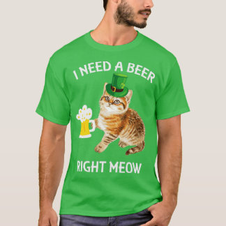Camiseta Regalo del día de la bebida de gato irlandés St Pa