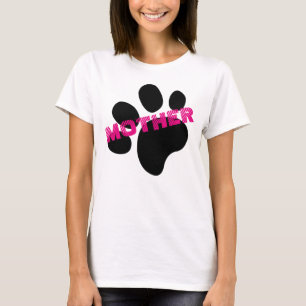 Camiseta Regalo del Día de la Madre con huella de pata de m