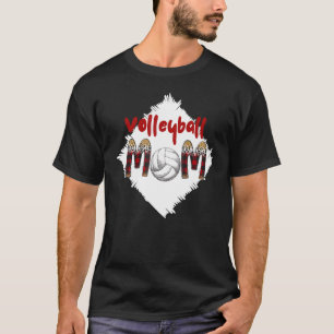 Camiseta Regalo del día de la madre de voleibol, leopard Ba