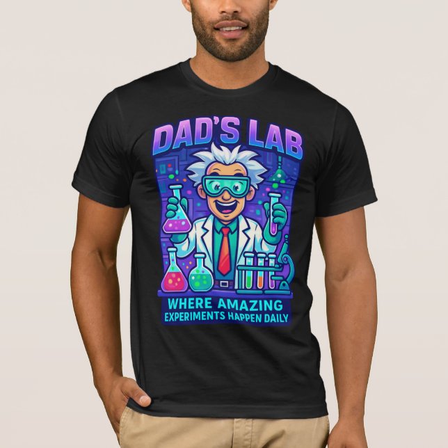 Camiseta Regalo del Día de los Padres en el Laboratorio Fun (Anverso)
