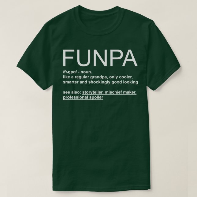 Camiseta Regalo del Día de los Padres Funny de FunPa (Diseño del anverso)