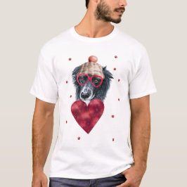 Camiseta Regalo del Día de San Valentín Border Collie Perro