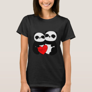Camiseta Regalo del Día de San Valentín de Panda Lindo Pare