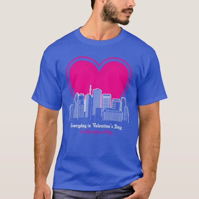 Camiseta Regalo del día de San Valentín en la ciudad de Hou (Anverso)