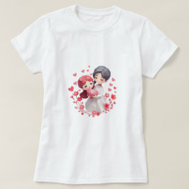 Camiseta regalo del día de San Valentín feliz de parejas li