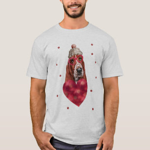 Camiseta Regalo del Día de San Valentín Perro Basset Hound