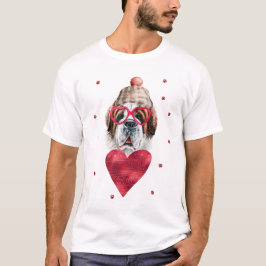 Camiseta Regalo del Día de San Valentín Perro San Bernardo