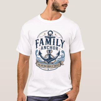 Camiseta Regalo del Día del Padre Ancla Familiar Náutica