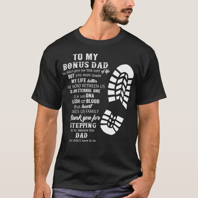 Camiseta Regalo del Día del Padre Bonus del hijo de la hija (Anverso)
