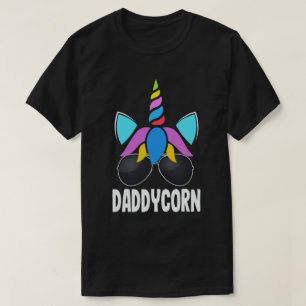 Camiseta Regalo del Día del Padre Daddycorn Unicornio Diver