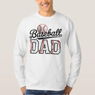Camiseta Regalo del Día del Padre de béisbol de papá