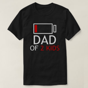 Camiseta regalo del día del padre de dos hijos