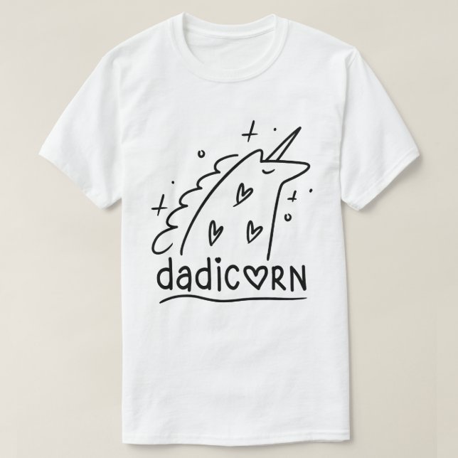 Camiseta Regalo del Día del Padre de Unicornio Dadicorn (Diseño del anverso)