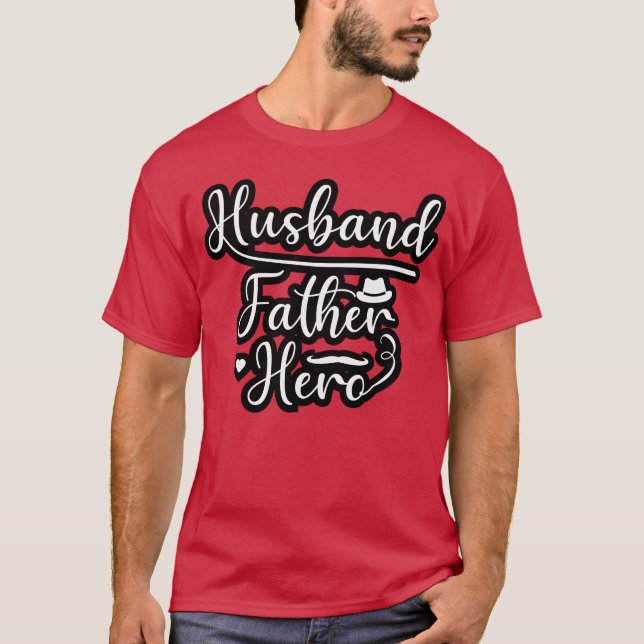 Camiseta Regalo del Día del Padre del Marido Hero Padres (Anverso)