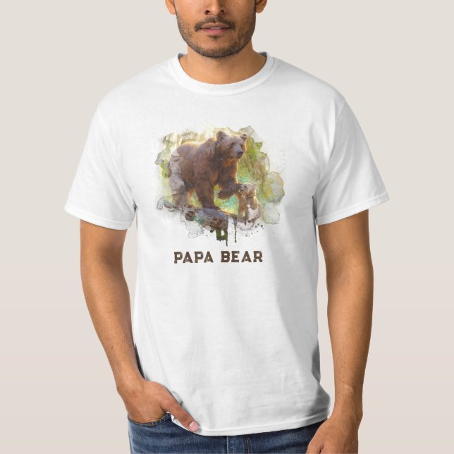 Camiseta *~* Regalo del Día del Padre del OSO de la PAPA AP (Anverso)