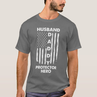 Camiseta Regalo del Día del Padre Esposo Protector Hero Pad
