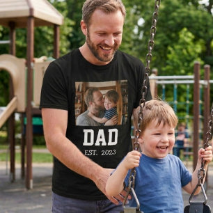 Camiseta Regalo del Día del Padre Establecido con Foto Míni