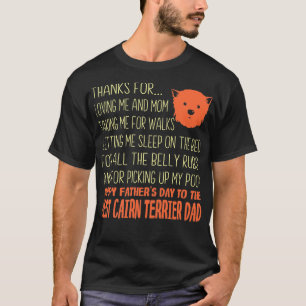 Camiseta Regalo del Día del Padre Feliz Perro Cairn Terrie