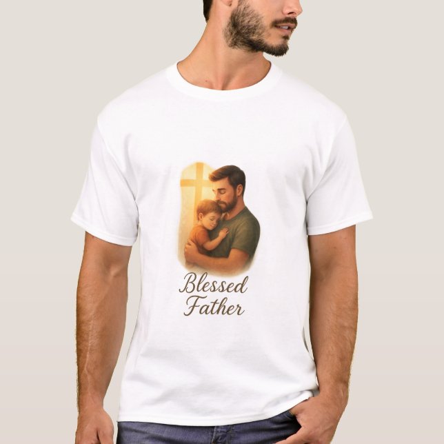 Camiseta Regalo del Día del Padre Fiel - Padre Bendito (Anverso)