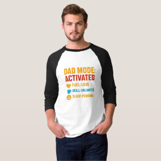 Camiseta Regalo del Día del Padre Funny Activado en Modo Pa