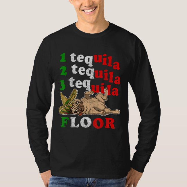 Camiseta Regalo del Día del Padre Gracioso 1 2 3 Tequila Fl (Anverso)