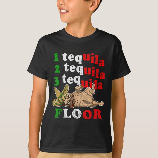 Camiseta Regalo del Día del Padre Gracioso 1 2 3 Tequila Fl (Anverso)