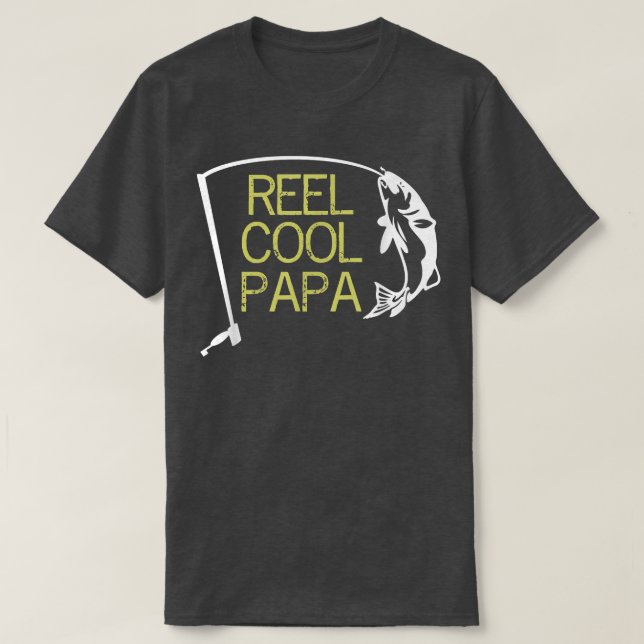Camiseta Regalo del Día del Padre Reel de pesca Guay Papá R (Diseño del anverso)