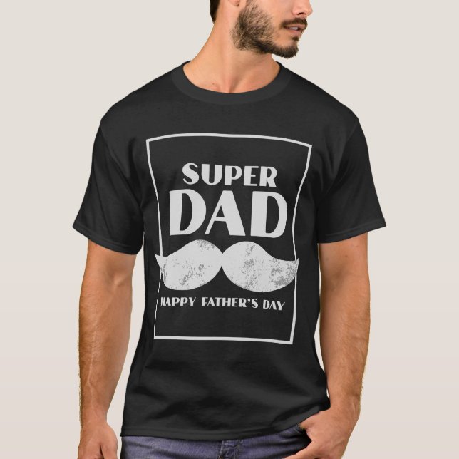 Camiseta Regalo del día del padre, Super papá (Anverso)