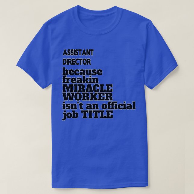 Camiseta Regalo del director auxiliar (Diseño del anverso)