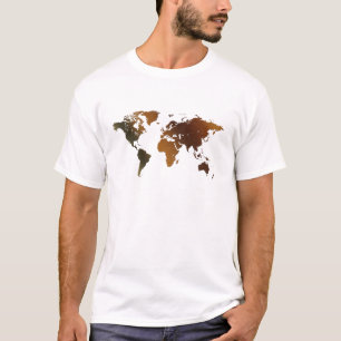 Camiseta Regalo del Diseñador de mapas del mundo antiguo