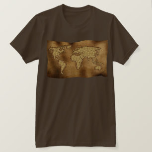 Camiseta Regalo del Diseñador de mapas del mundo antiguo