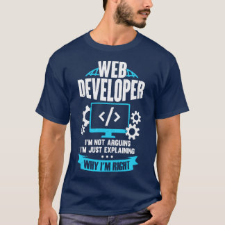 Camiseta Regalo del Diseñador de sitios web para desarrolla