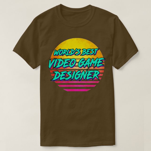 Camiseta Regalo del diseñador de videojuegos retro de los a (Diseño del anverso)