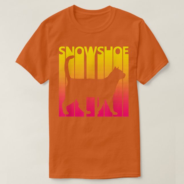 Camiseta Regalo del dueño del gato con raquetas de nieve (Diseño del anverso)