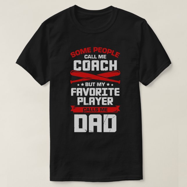 Camiseta Regalo del entrenador de béisbol Dad (Diseño del anverso)