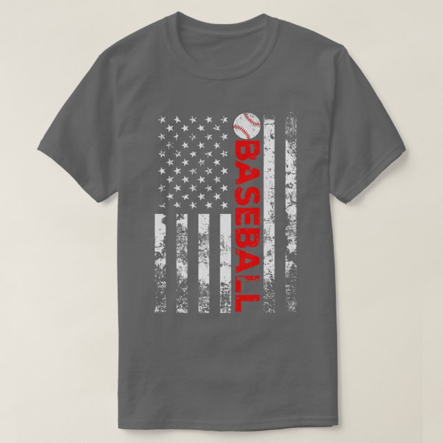 Camiseta Regalo del equipo de béisbol de bandera estadounid (Diseño del anverso)