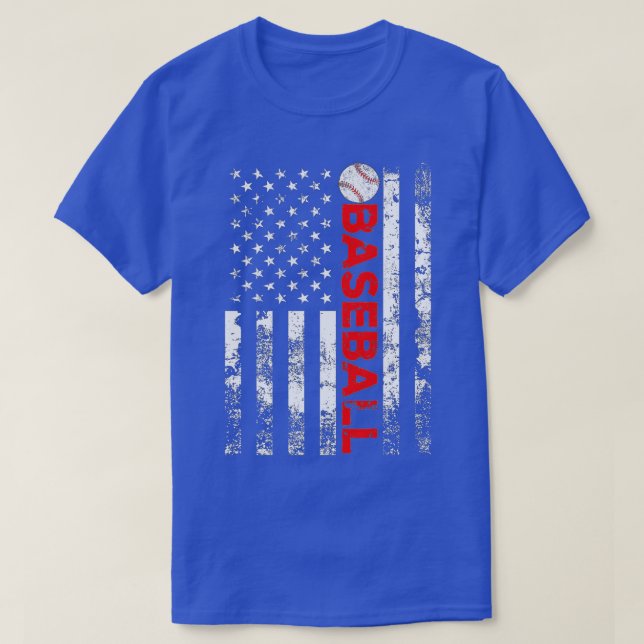 Camiseta Regalo del equipo de béisbol de bandera estadounid (Diseño del anverso)
