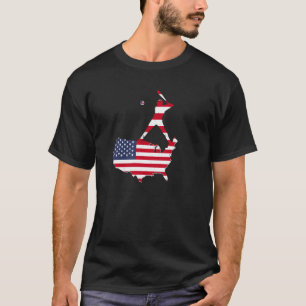 Camiseta Regalo del equipo de béisbol de bandera estadounid