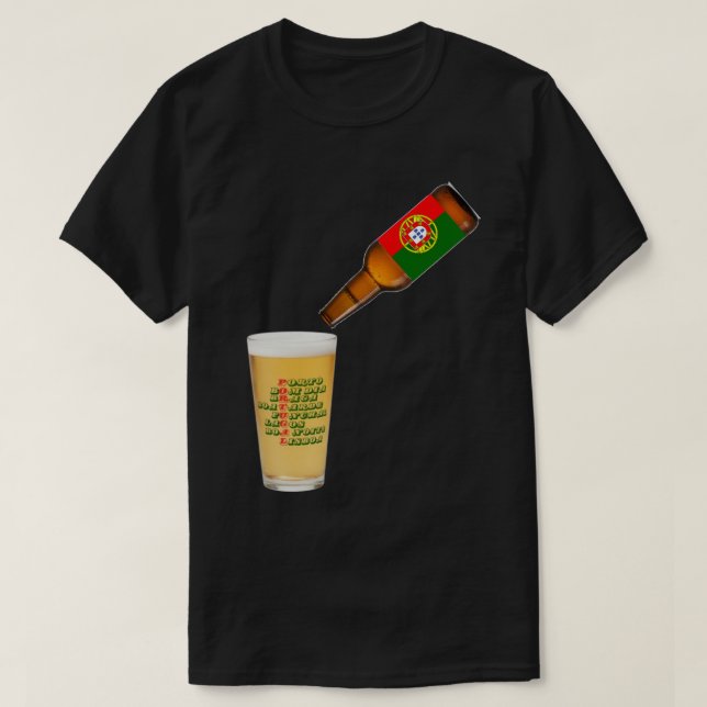 Camiseta Regalo del equipo portugués de bebidas para papá (Diseño del anverso)