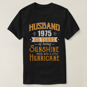Camiseta Regalo del esposo de 1975, 45 años de Boda