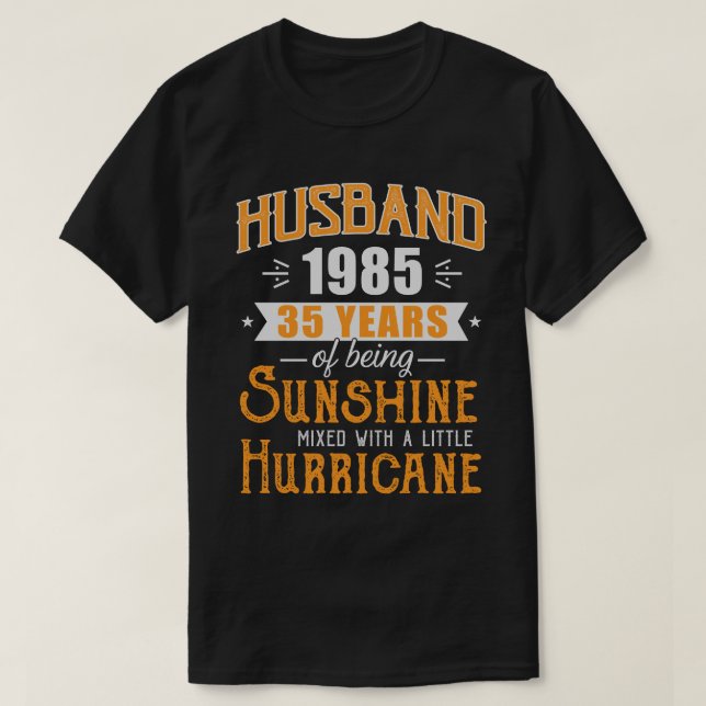 Camiseta Regalo del esposo de 1985, 35 años de aniversario  (Diseño del anverso)