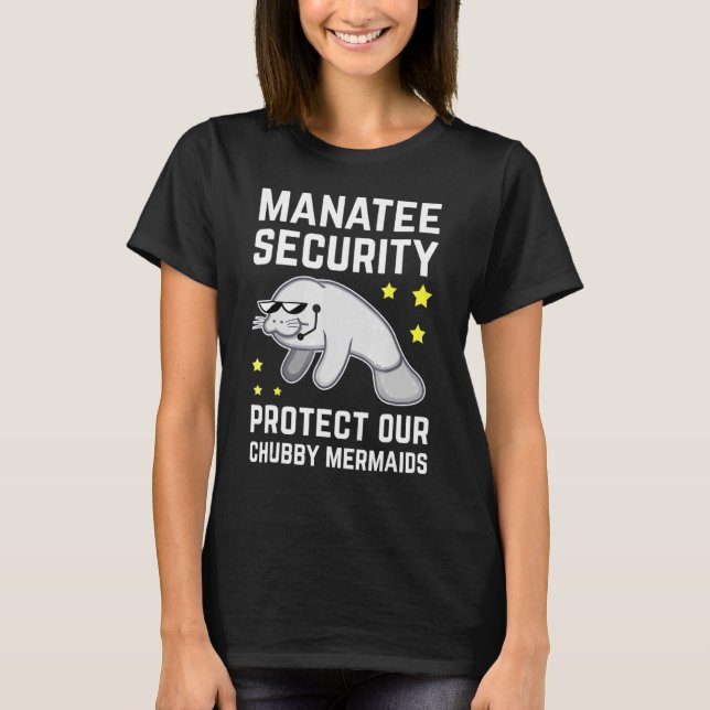 Camiseta Regalo del Fiesta de playa Funny Security Manatee (Anverso)