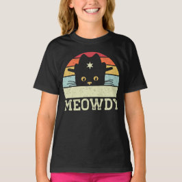 Camiseta Regalo del Gorra de gato Retro Meowdy Cat Meme Gra