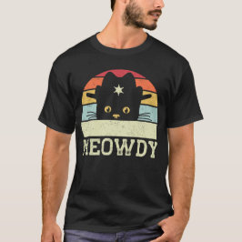 Camiseta Regalo del Gorra de gato Retro Meowdy Cat Meme Gra