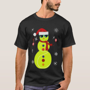 Camiseta Regalo del gorra de Santa del muñeco de nieve del