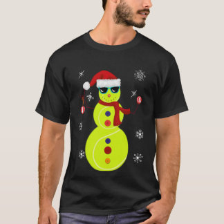 Camiseta Regalo del gorra de Santa del muñeco de nieve del