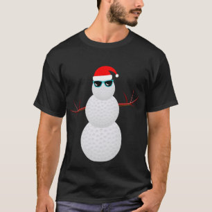 Camiseta Regalo del gorra de Santa del muñeco de nieve del